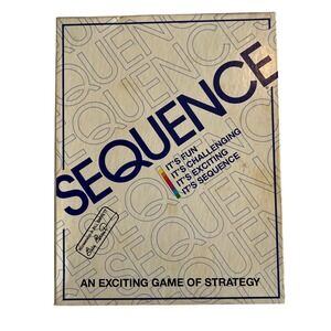 Jax Sequence Board Game 1995 Vintage Strategy Card Game Item 8002 Complete